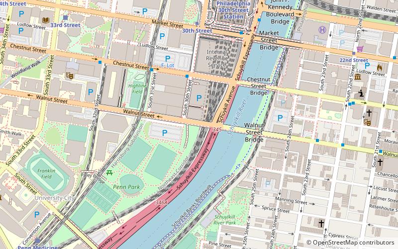 Walnut Street Bridge location map