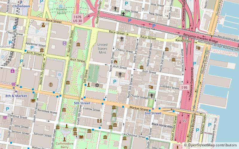 Arch Street Meeting House location map