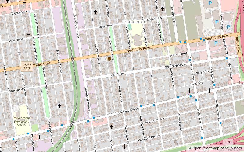 Franklinton location map