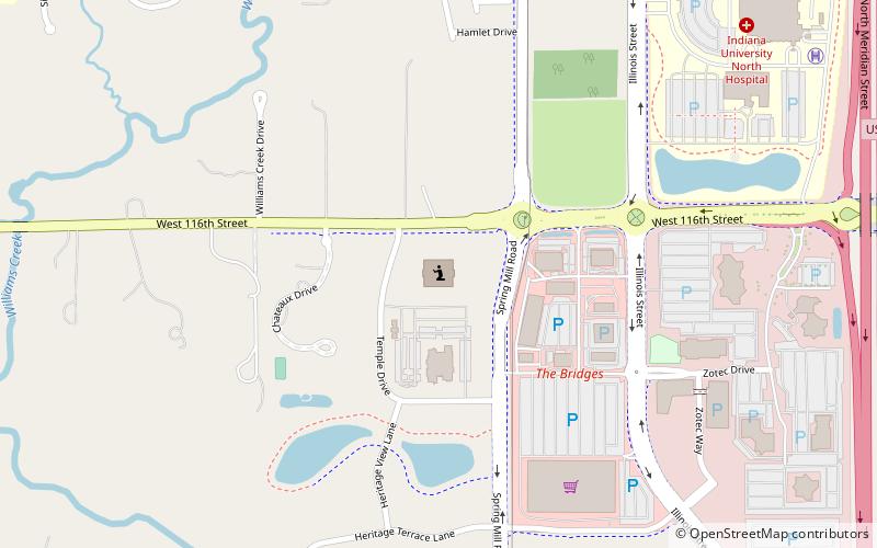 Temple mormon d'Indianapolis location map