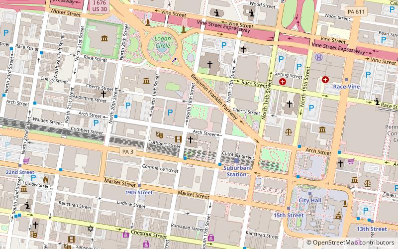 Three Logan Square location map