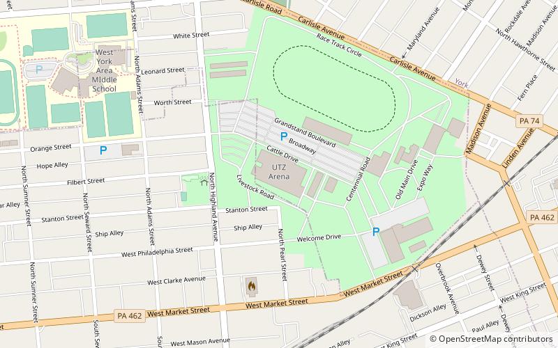 utz arena york location map