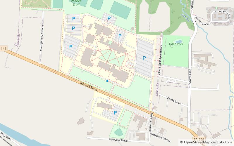 Ohio University – Zanesville location map