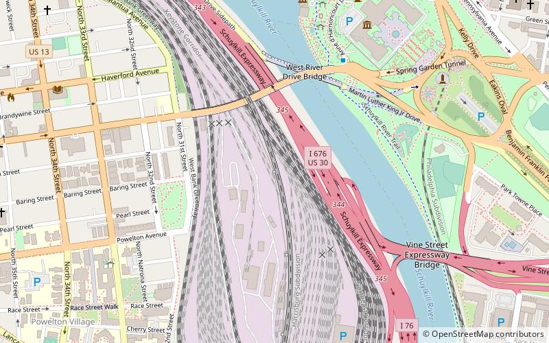 west philadelphia elevated location map