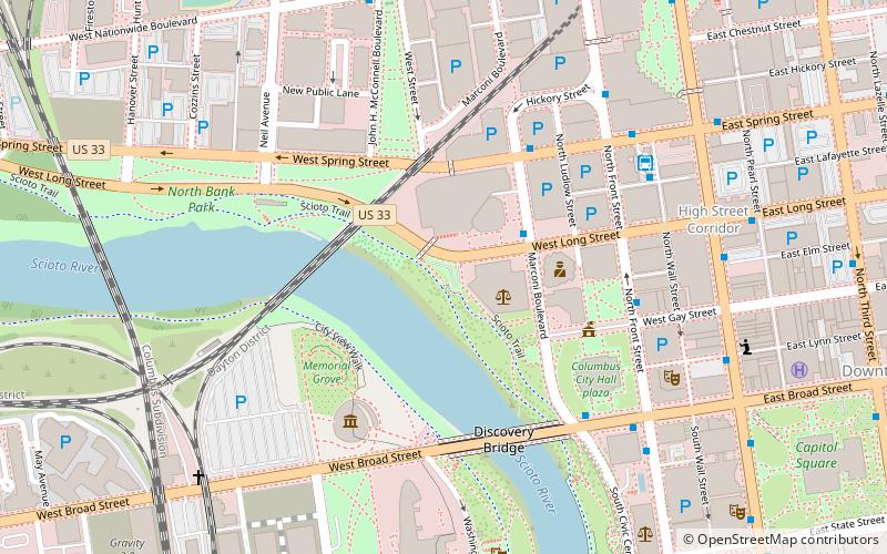 Brickell Memorial location map