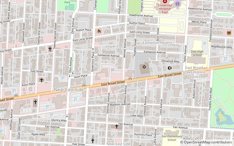 Near East Side location map
