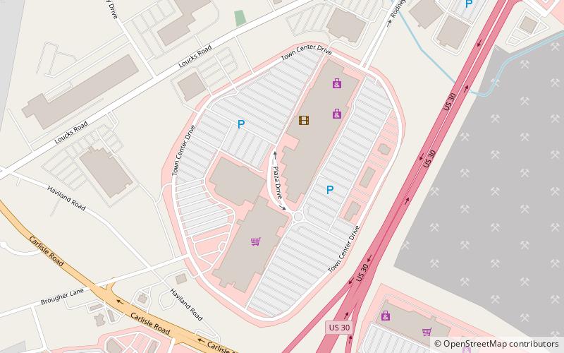 West Manchester Town Center location map