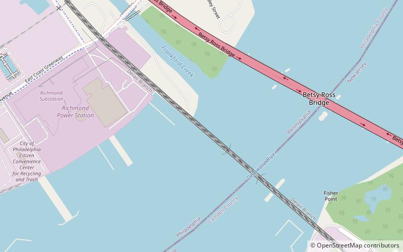 Delair Bridge location map