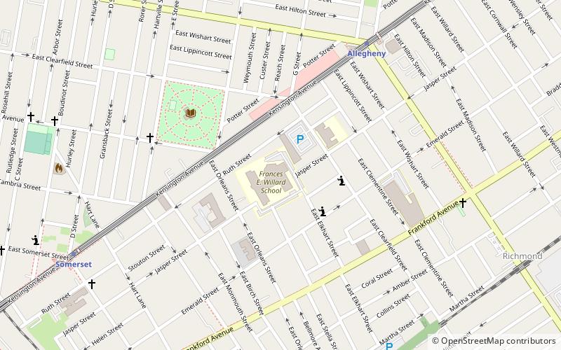 Frances E. Willard School location map