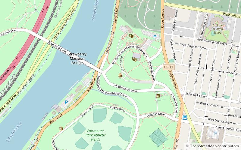 Historic Strawberry Mansion location map