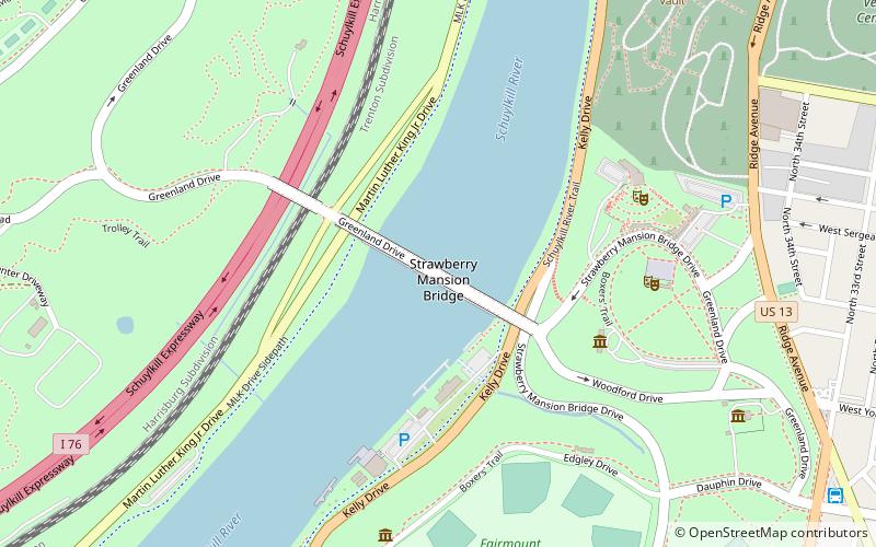Strawberry Mansion Bridge location map