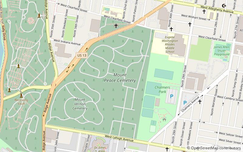 Mount Peace Cemetery location map