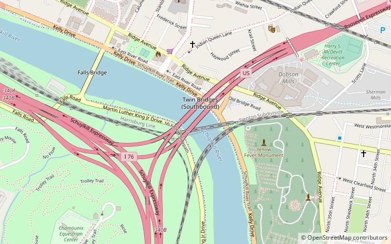 Twin Bridges location map