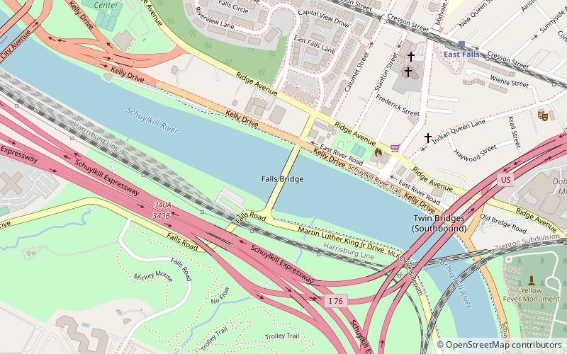 Falls Bridge location map