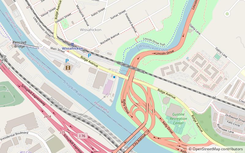 Ridge Avenue location map