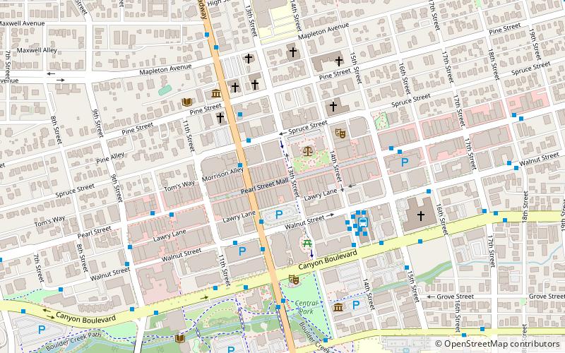 Pearl Street Mall location map