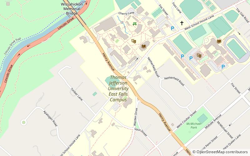 Thomas Jefferson University location map