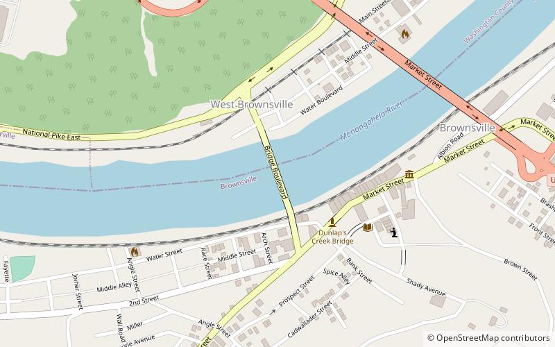 Brownsville Bridge location map