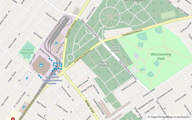 Cedar Hill Cemetery location map