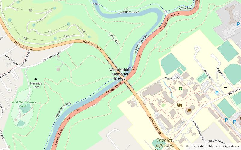 Wissahickon Memorial Bridge location map