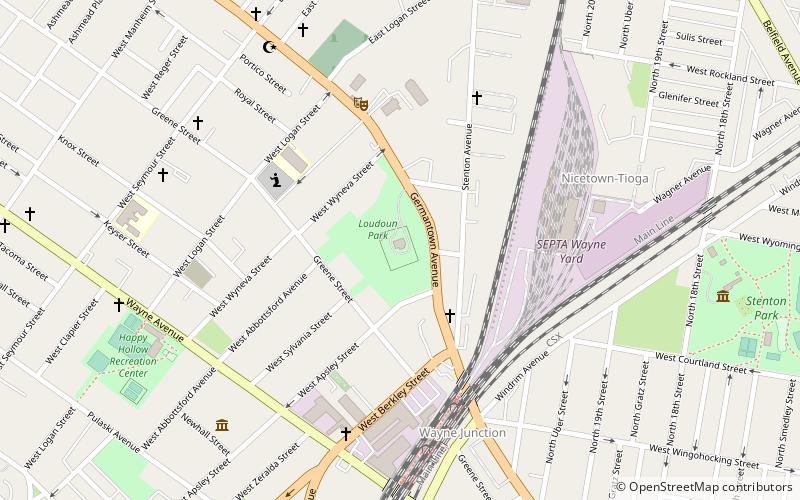 colonial germantown historic district philadelphie location map