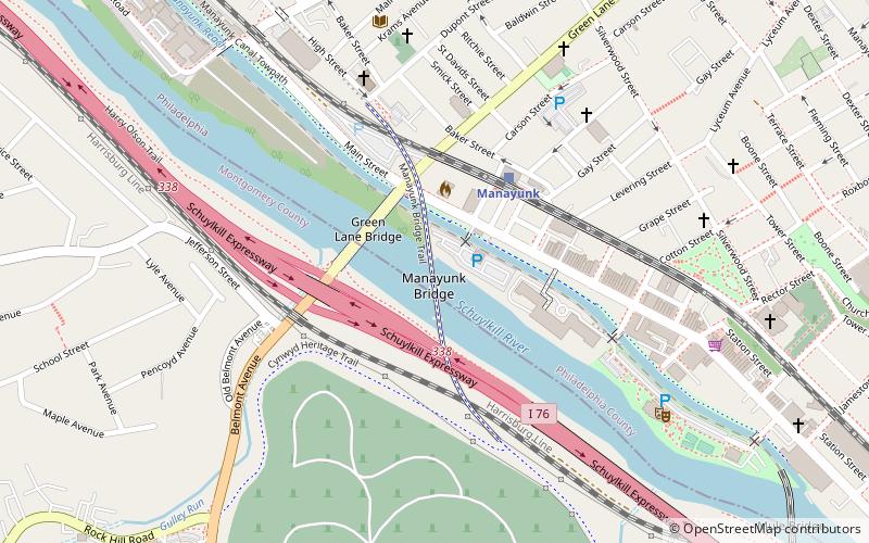 Manayunk Bridge location map