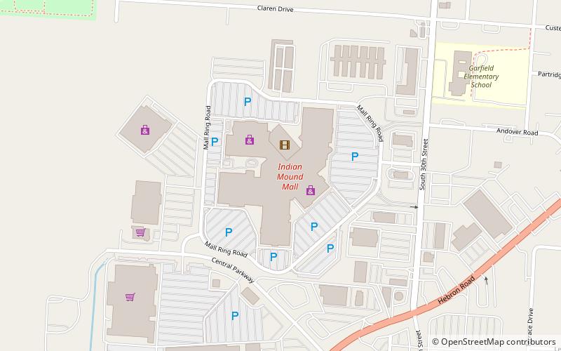Indian Mound Mall location map