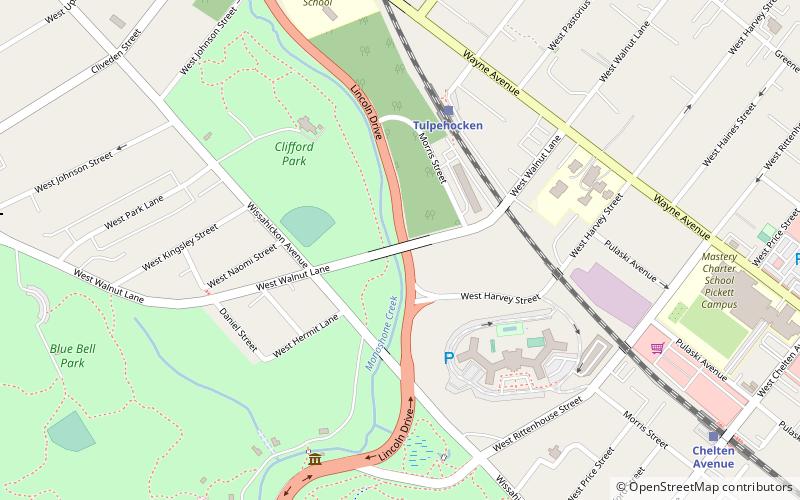 Walnut Lane Memorial Bridge location map