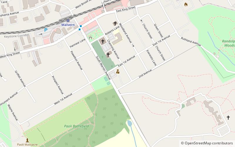 Malvern Public Library location map