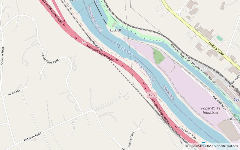 Flat Rock Tunnel location map