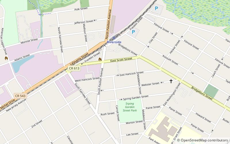 Riverside location map
