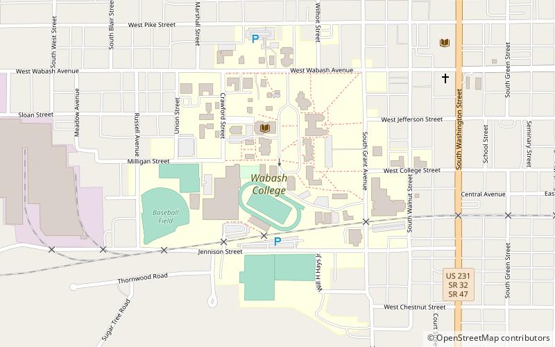 Wabash College location map