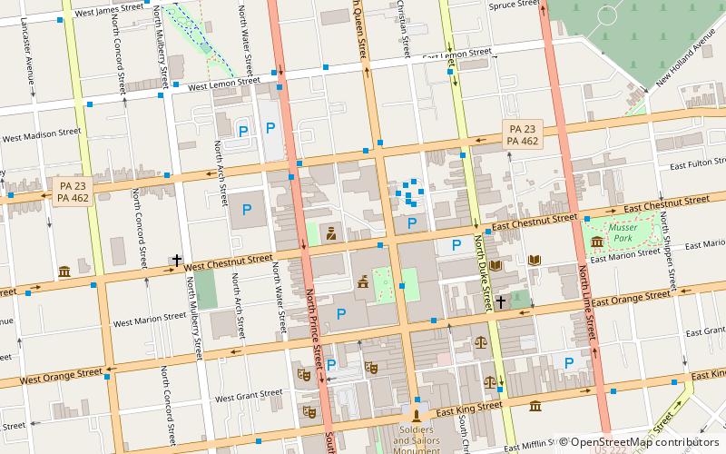 Lancaster City Historic District location map