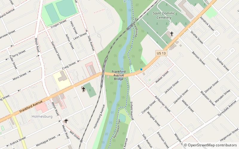 Frankford Avenue Bridge location map