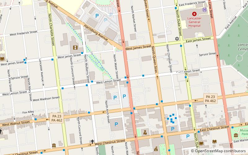 North Prince Street Historic District location map