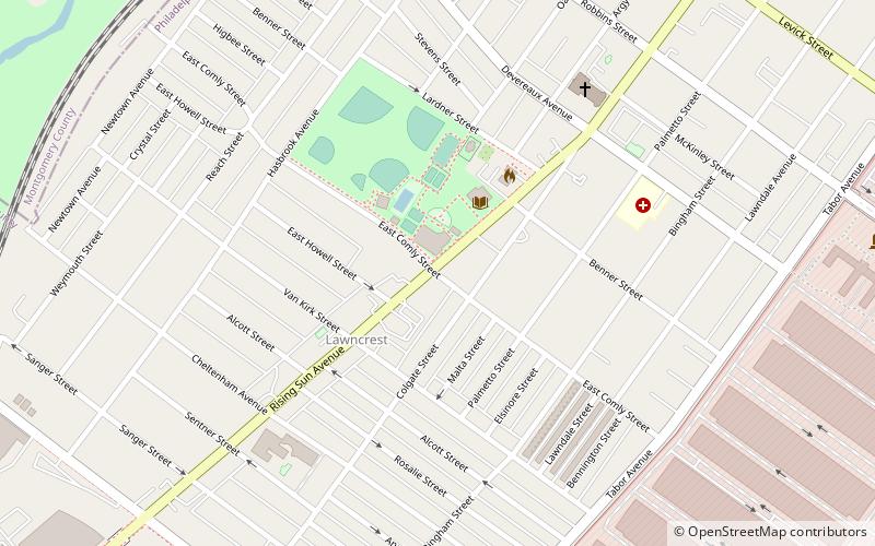 Crescentville location map