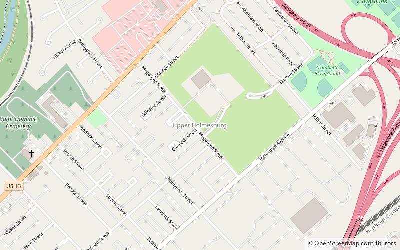 upper holmesburg filadelfia location map