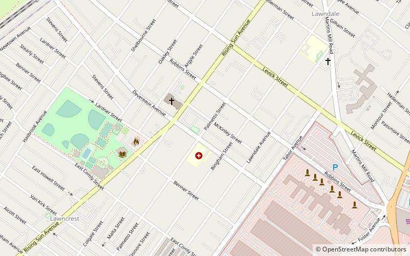 Lawncrest location map