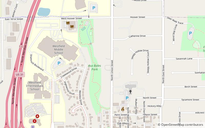 Fallen Hoosiers Memorial location map