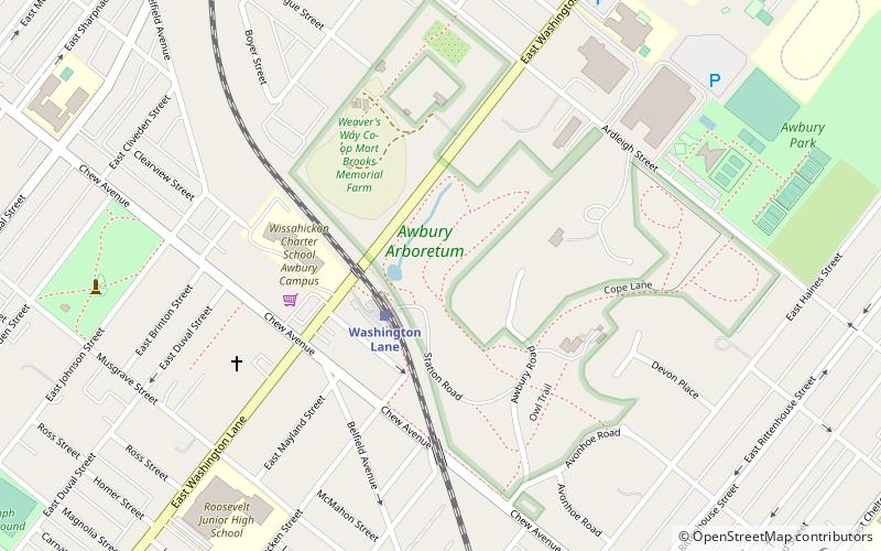 Awbury Historic District location map