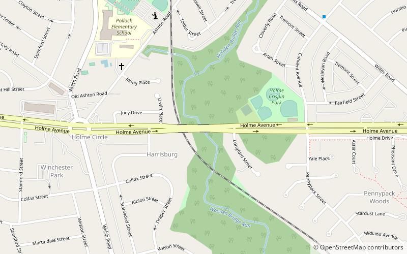 Holme Avenue Bridge location map