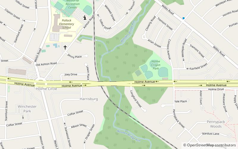 holme circle philadelphie location map