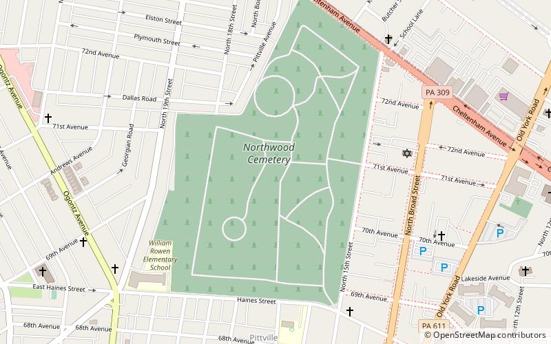 Northwood Cemetery location map