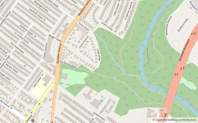 Pennypack Creek location map