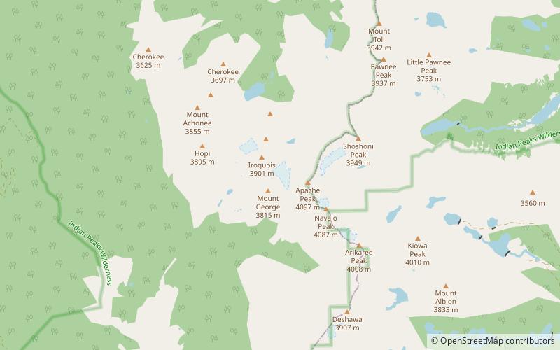 fair glacier indian peaks wilderness location map