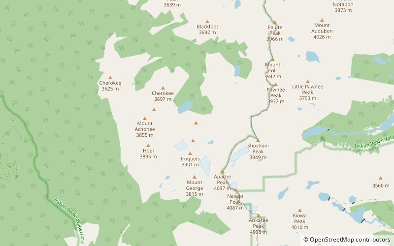Lone Eagle Peak location map