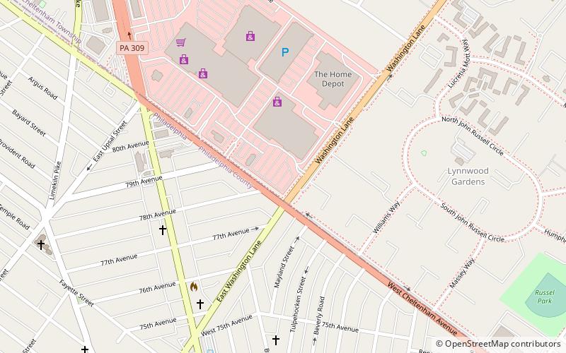 Cheltenham Square Mall location map