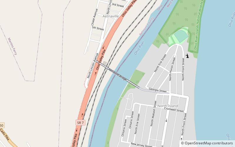 Aetnaville Bridge location map