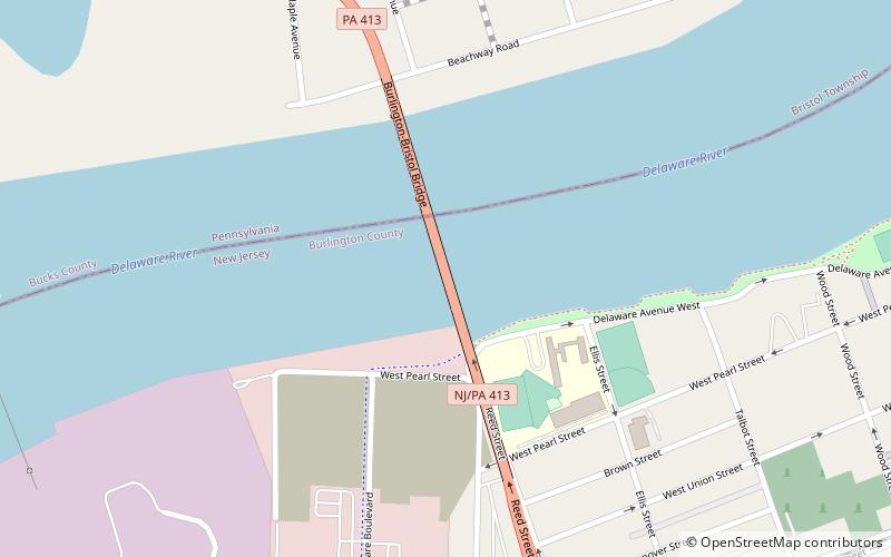 Burlington–Bristol Bridge location map