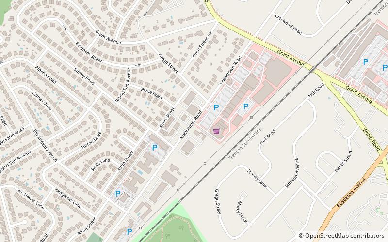 krewstown filadelfia location map